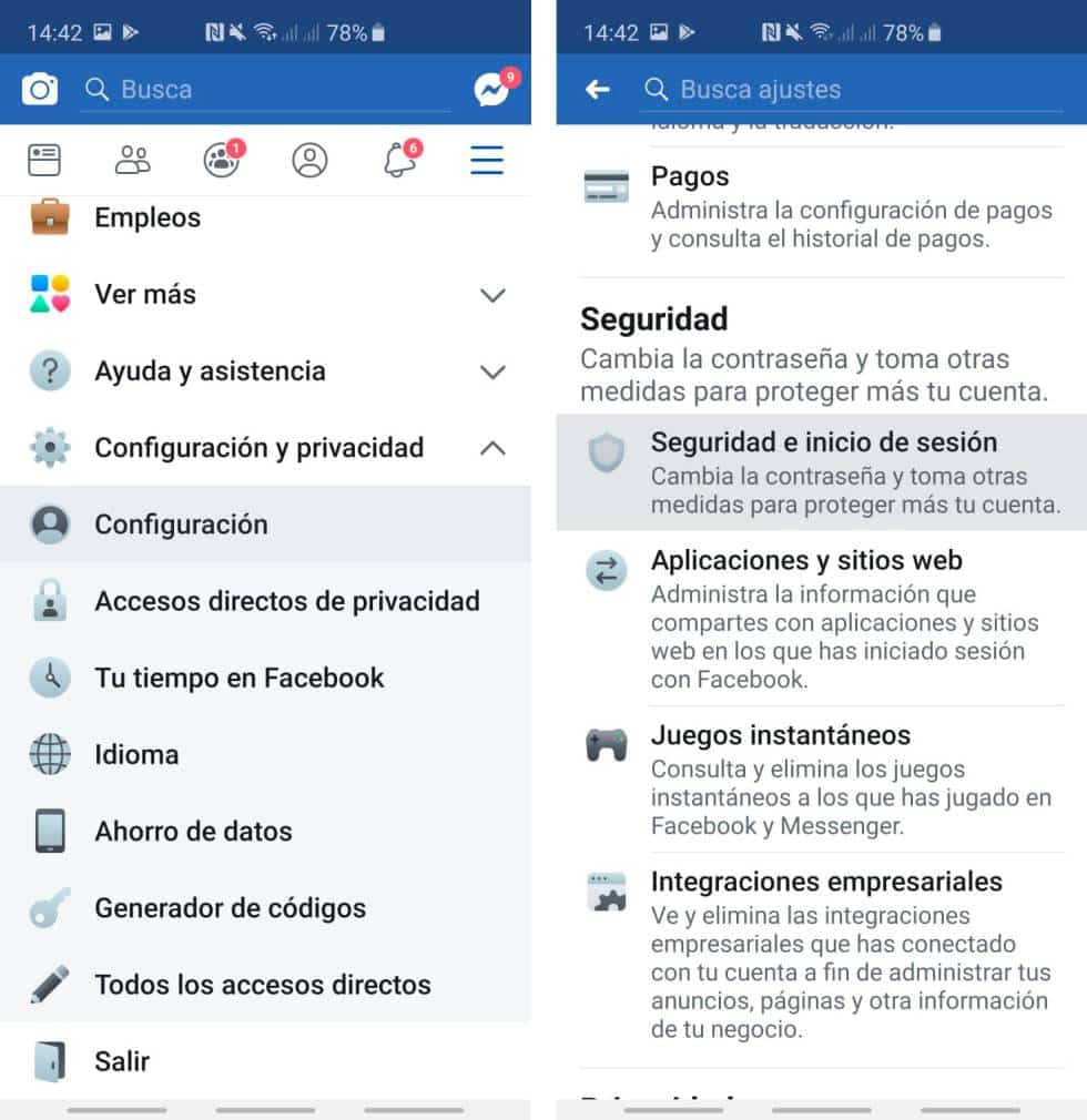 activar el doble factor de seguridad